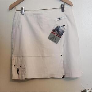 Jamie Sadock Sugar White Skort with Zipper Details